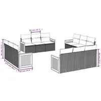 VidaXL Garten-Sofagarnitur 12-tlg. beige