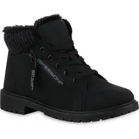 VAN HILL Damen Worker Boots Stiefelette Bequem Schuhe 216498