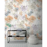 A.S. Création "Aquarell Dreams Blumen-Tapete Mustertapete Aquarellfarben Blumen", bunt