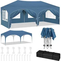 Woltu Pavillon 3x6m Partyzelt wasserdicht stabil Faltpavillon mit 6