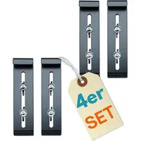 GarPet Blumenkastenhalterung 4er Set Fensterbank unsichtbare Befestigung Anthrazit