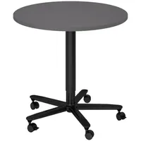 Bümö Säulenhubtisch Ø 120 cm grau/schwarz