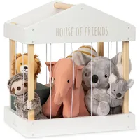 Musterkind MUSTERKIND® Aufbewahrungsbox »Plüschtier-BoxHouse of Friends, weiß/natur«, FSC®-Holz aus