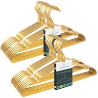 PARUSIA Kleiderbügel Gold, 42cm breit, 1cm stark, Kleiderbügel Metall