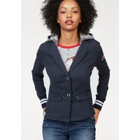 KangaROOS Sweatblazer mit vielen Details und abnehmbarer Kapuze blau|grau