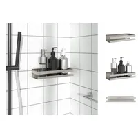 VidaXL Duschablage 30x10x6 cm Gebürsteter Edelstahl 304