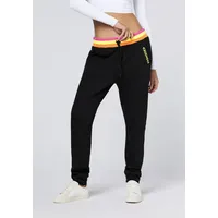 Chiemsee Jogginghose mit gestreiftem Bund Schwarz L