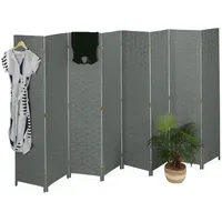 Relaxdays Paravent, 8-teilig, Raumtrenner faltbar, HxB 170x320 cm, Sichtschutz