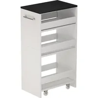 Vicco Rollregal Rivo, 30 x 84.8 cm, Weiß/Anthrazit