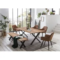 Home Affaire Esstisch »Soho« mit echter Baumkante, beige