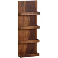 FineBuy Hängeregal Holz Massiv 30x80x10 cm Regal Schweberegal Groß