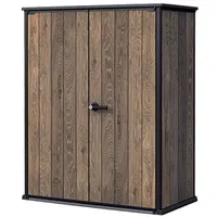 KETER Kunststoff Gartenschrank Signature Walnuss Alto 140 x 73,6