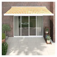 VidaXL Markise Einziehbar Gelb und Weiß 3x2,5 m Stoff