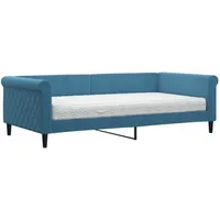 VidaXL Tagesbett mit Matratze Blau 100x200 cm Samt