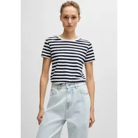 Boss ORANGE T-Shirt »Esla Striped Premium Damenmode«, Premium Damenmode,