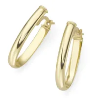 Luigi Merano - Creolen ovale Form, glänzend, Gold 375