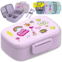 Bearfoot Brotdose Kinder mit Fächern, BPA frei, Lunchbox, Bento