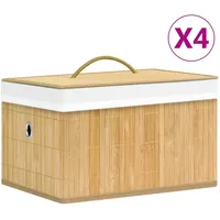 VidaXL Bambus-Aufbewahrungsboxen 4 Stk.