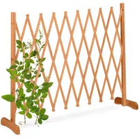 Relaxdays Rankgitter Holz, ausziehbar bis 275 cm, Rankhilfe Kletterpflanzen,