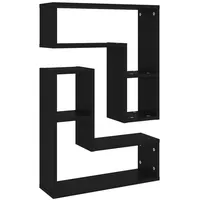 VidaXL Wandregale 2 Stk. Schwarz 50x15x50 cm Holzwerkstoff