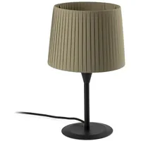 FARO Tischleuchte E27, IP20 gebändert, schwarz matt, grün 64311-40