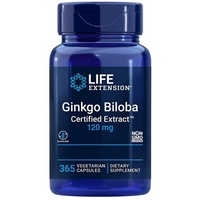 Life Extension Ginkgo Biloba Zertifizierter Extrakt 120 mg Kapseln