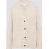 S.Oliver Oversized Cardigan mit Glitzergarn und Pailletten beige 42