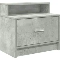 VidaXL Nachttisch mit Schublade Betongrau 51x31x47 cm