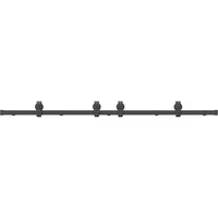 VidaXL Schiebetürbeschlag-Set 183 cm Stahl Schwarz