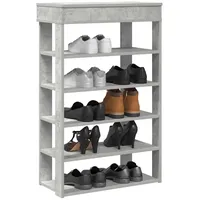 VidaXL Schuhregal Betongrau 60x30x98 cm Holzwerkstoff
