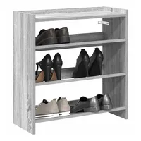 VidaXL Schuhregal Grau Sonoma 60x25x62 cm Holzwerkstoff