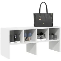 VidaXL Schuhregal Stapelbar Weiß 89,5x30x40 cm