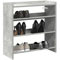 VidaXL Schuhregal Betongrau 60x25x62 cm Holzwerkstoff