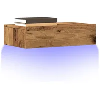 VidaXL TV-Schränke mit LED-Leuchten 2 Stk. Altholz-Optik 60x35x15,5 cm