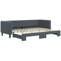VidaXL Tagesbett Ausziehbar Dunkelgrau 80x200 cm Samt