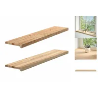 VidaXL Fensterbänke 2 Stk. Unbehandelt 120x30x2 cm Massivholz Eiche