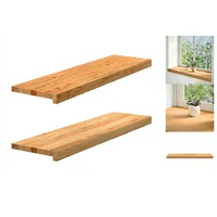 VidaXL Fensterbänke 2 Stk. Hellbraun 90x30x2 cm Massivholz Eiche