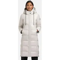 Khujo Damen Steppmantel angesagte Lange Winterjacke aus Shiny glänzendem