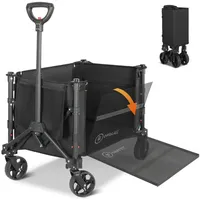 HOMECALL Bollerwagen Handwagen, 120L Erweiterbare Kapazität, bis 100KG, Für
