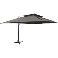 VidaXL Ampelschirm mit Lüftung 400 x 300 cm Anthrazit