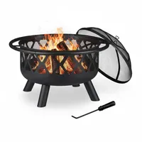 Relaxdays Feuerschale Ø 63,5 cm Schwarz