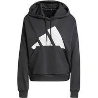 Adidas Essentials Big Logo French Terry Loose Kapuzenpullover Black