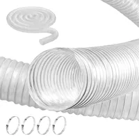 Vevor Staubsammelschlauch, flexibler, PVC-Schlauch Vakuumschlauch 63x6100mm