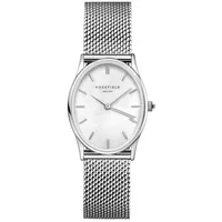 Rosefield OWSMS-OV11 Damen-Armbanduhr Oval Silberfarben/Perlmutt