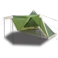 VidaXL Tipi-Familienzelt 6 Personen Grün Wasserdicht
