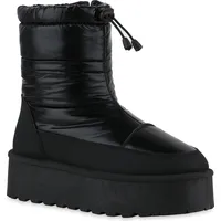 VAN HILL Damen Winter Boots Plateau Gesteppt Bequem Schuhe