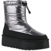 VAN HILL Winter Boots in Grau Metallic