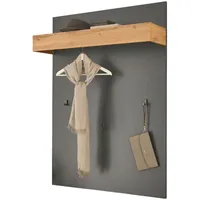 Furn.design Garderobenpaneel Center 100 x 135 cm Grau Eiche