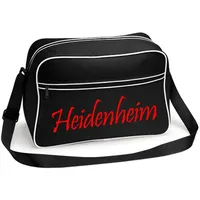 Multifanshop Retrotasche - Heidenheim - Schriftzug - Druck rot