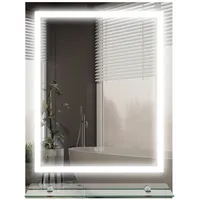 Kleankin Badspiegel mit Beleuchtung 70 x 50 cm Rechteckiger